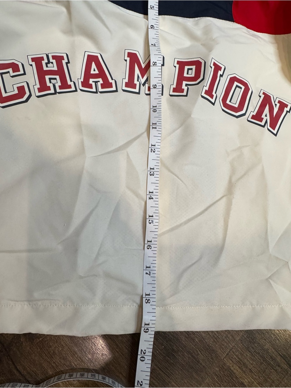 New medium womens Champion Colorblock Windbreaker Jacket - Navy/White/Red - Picture 4 of 12